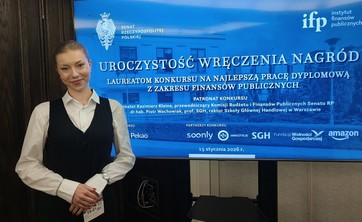 Maria Kaszuba, studentka na kierunku finanse i rachunkowość na Wydziale Zarządzania,